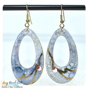 Hand Painted Porcelain Earrings